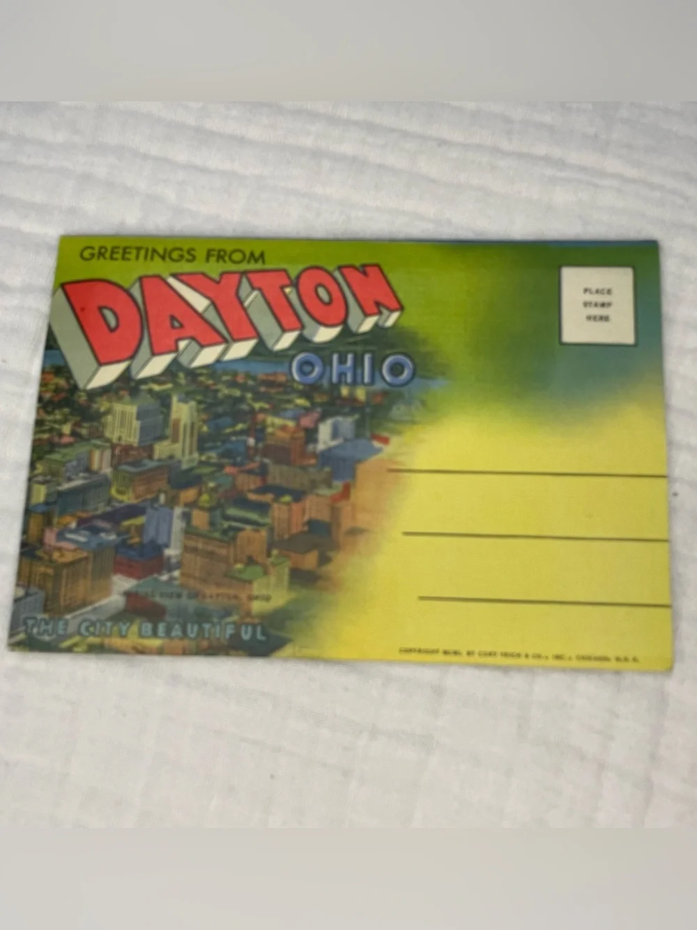 Vintage Greetings from Dayton Ohio Souvenir Postcard Folder